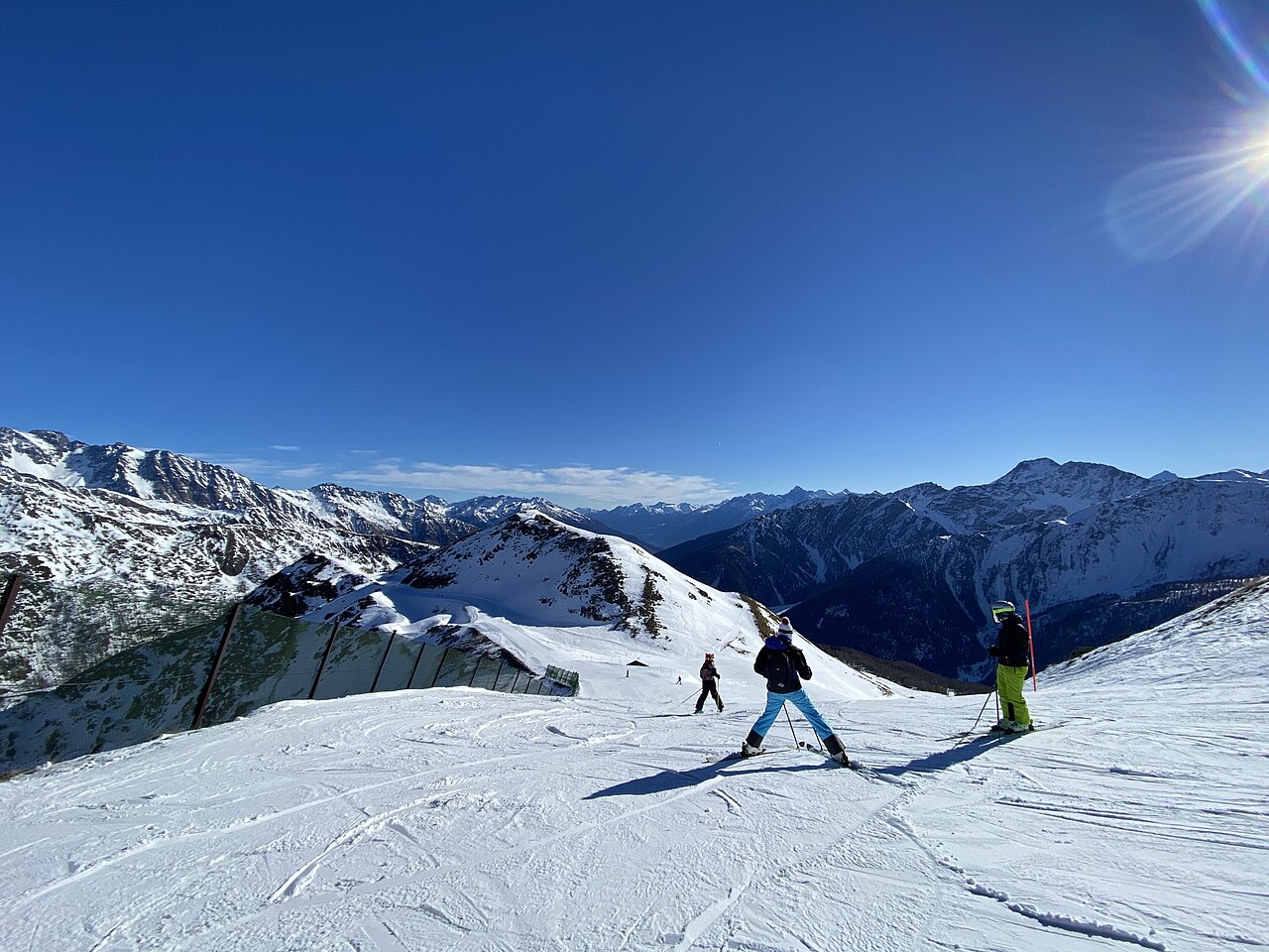 Crévacol — winter ski slopes. Photo: Emiliano Vuillermoz. Archive image; resized.