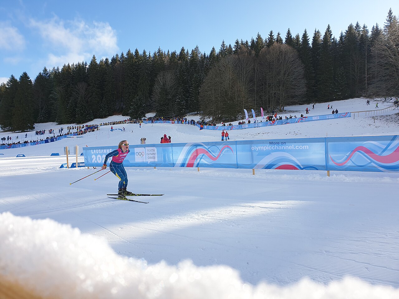 Le Brassus — cross-country skiing in the Vallée de Joux. Photo: CorinneJL. Archive image; resized.